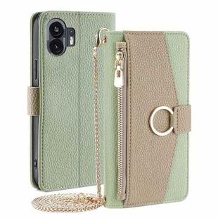 For Nothing Phone 2 Crossbody Litchi Texture Leather Phone Case(Green)