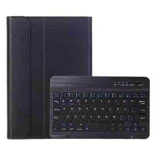 For Samsung Galaxy Tab A9 X110/X115 A221B Candy Color TPU Bluetooth Keyboard Leather Tablet Case with Pen Holder(Black)