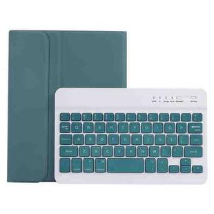 For Samsung Galaxy Tab A9 X110/X115 A221B Candy Color TPU Bluetooth Keyboard Leather Tablet Case with Pen Holder(Dark Green)