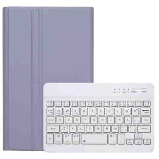 For Samsung Galaxy Tab A9 X110/X115 A221B Candy Color TPU Bluetooth Keyboard Leather Tablet Case with Pen Holder(Purple)