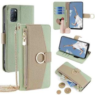 For OPPO A52 Crossbody Litchi Texture Leather Phone Case(Green)