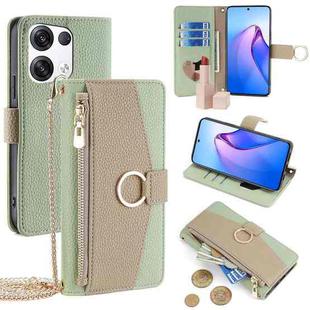 For OPPO Reno8 Pro+ 5G Crossbody Litchi Texture Leather Phone Case(Green)