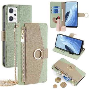 For OPPO Reno7 A JP Version Crossbody Litchi Texture Leather Phone Case(Green)