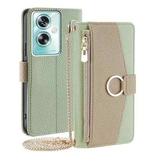 For OPPO A79 5G Crossbody Litchi Texture Leather Phone Case(Green)