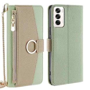 For OPPO Reno12 5G Global Crossbody Litchi Texture Leather Phone Case(Green)