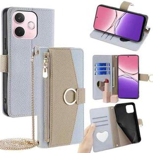 For OPPO A5 Pro 5G Global Crossbody Litchi Texture Leather Phone Case(Blue)