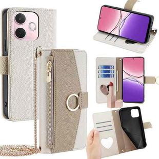 For OPPO A5 Pro 5G Global Crossbody Litchi Texture Leather Phone Case(White)