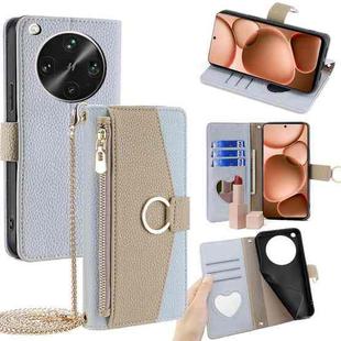For OPPO Find X8 Ultra 5G Crossbody Litchi Texture Leather Phone Case(Blue)