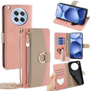For OPPO Find X8s 5G Crossbody Litchi Texture Leather Phone Case(Pink)