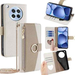 For OPPO Find X8s 5G Crossbody Litchi Texture Leather Phone Case(White)