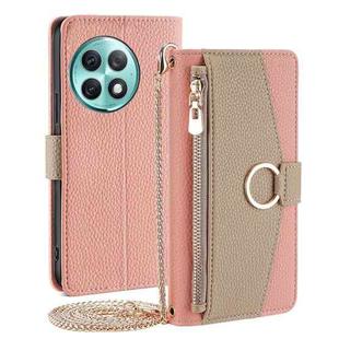 For OnePlus Ace 2 Pro Crossbody Litchi Texture Leather Phone Case(Pink)