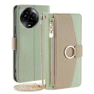 For Realme 11 5G Global / 11x Crossbody Litchi Texture Leather Phone Case(Green)