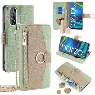 For Realme 7 / Narzo 20 Pro Crossbody Litchi Texture Leather Phone Case(Green)