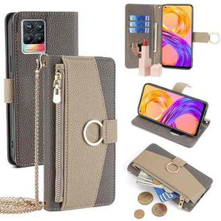 For Realme 8 / 8 Pro Crossbody Litchi Texture Leather Phone Case(Grey)