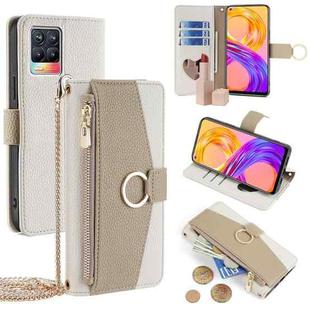 For Realme 8 / 8 Pro Crossbody Litchi Texture Leather Phone Case(White)