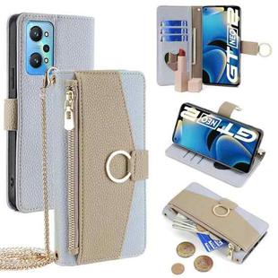 For Realme GT Neo2 5G Crossbody Litchi Texture Leather Phone Case(Blue)