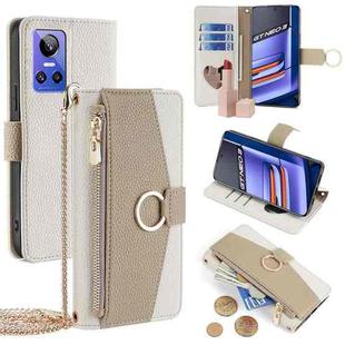 For Realme GT Neo 3 Crossbody Litchi Texture Leather Phone Case(White)