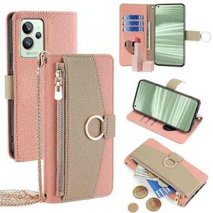 For Realme GT2 Pro Crossbody Litchi Texture Leather Phone Case(Pink)
