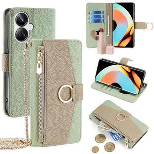 For Realme 10 Pro+ 5G Crossbody Litchi Texture Leather Phone Case(Green)