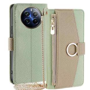 For Realme 12 Pro 5G Crossbody Litchi Texture Leather Phone Case(Green)