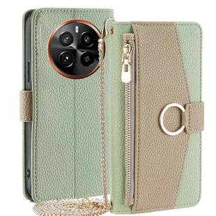 For Realme GT5 Pro 5G Crossbody Litchi Texture Leather Phone Case(Green)