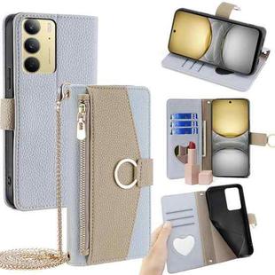 For Realme C75 4G / 14x 5G Global Crossbody Litchi Texture Leather Phone Case(Blue)