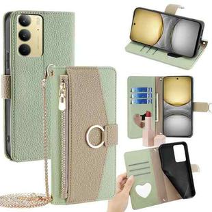For Realme C75 4G / 14x 5G Global Crossbody Litchi Texture Leather Phone Case(Green)