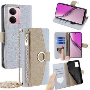 For Realme P3 Pro 5G Global Crossbody Litchi Texture Leather Phone Case(Blue)