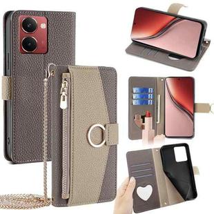 For Realme P3 Ultra 5G Crossbody Litchi Texture Leather Phone Case(Grey)