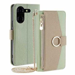 For Tecno Pova 5 Pro Crossbody Litchi Texture Leather Phone Case(Green)