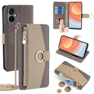 For Tecno Camon 19 Neo Crossbody Litchi Texture Leather Phone Case(Grey)