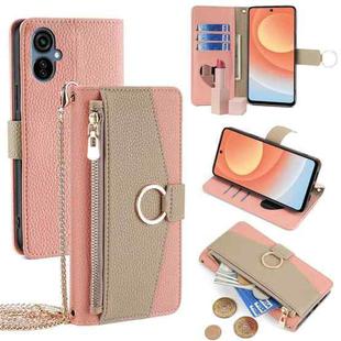 For Tecno Camon 19 Neo Crossbody Litchi Texture Leather Phone Case(Pink)