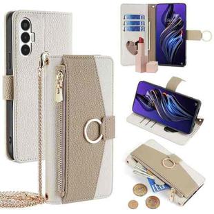 For Tecno Pova 3 Crossbody Litchi Texture Leather Phone Case(White)