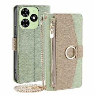 For Tecno Spark Go 2024 Crossbody Litchi Texture Leather Phone Case(Green)