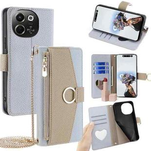 For Tecno Pova 6 Neo 5G / Spark 30 5G Crossbody Litchi Texture Leather Phone Case(Blue)