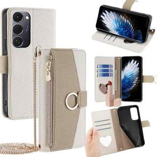 For Tecno Spark 40 Pro+ 4G Crossbody Litchi Texture Leather Phone Case(White)