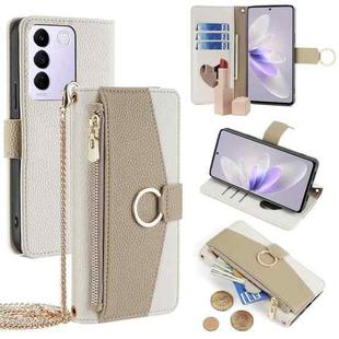 For vivo S16e Crossbody Litchi Texture Leather Phone Case(White)