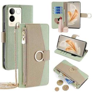 For vivo S17e 5G Crossbody Litchi Texture Leather Phone Case(Green)