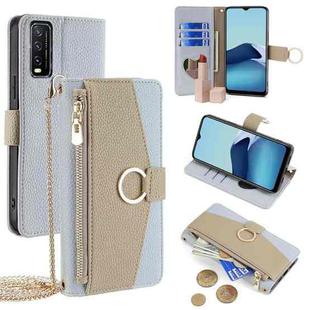 For vivo Y20 / Y20i / Y20s / Y11s /  Y12s Crossbody Litchi Texture Leather Phone Case(Blue)