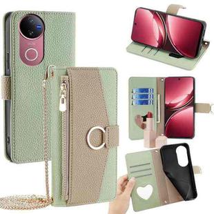 For vivo V50 5G Crossbody Litchi Texture Leather Phone Case(Green)
