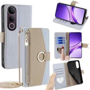 For vivo V50 Lite 5G Crossbody Litchi Texture Leather Phone Case(Blue)