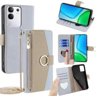 For vivo Y29 4G Global Crossbody Litchi Texture Leather Phone Case(Blue)