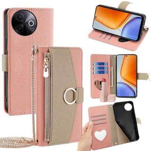 For vivo Y39 5G Global Crossbody Litchi Texture Leather Phone Case(Pink)