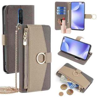 For Xiaomi Redmi K30 Crossbody Litchi Texture Leather Phone Case(Grey)