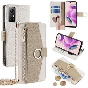 For Xiaomi Redmi Note 12S 4G Crossbody Litchi Texture Leather Phone Case(White)