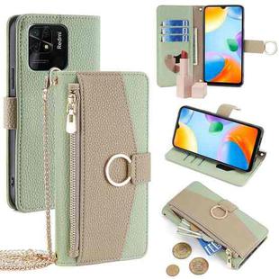 For Xiaomi Redmi 10C Crossbody Litchi Texture Leather Phone Case(Green)