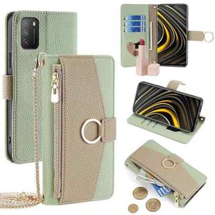 For Xiaomi Poco M3 Crossbody Litchi Texture Leather Phone Case(Green)