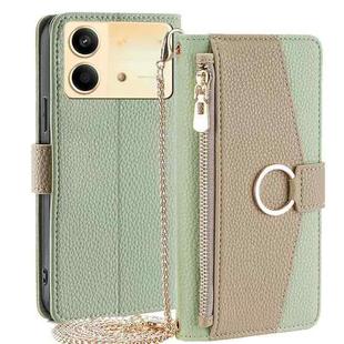 For Xiaomi Redmi Note 13R Pro 5G Crossbody Litchi Texture Leather Phone Case(Green)