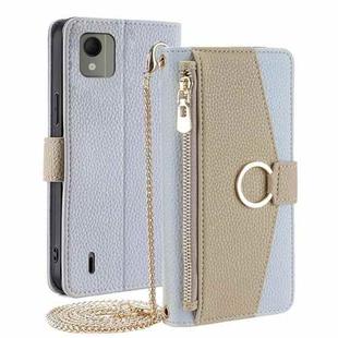 For Nokia C110 4G Crossbody Litchi Texture Leather Phone Case(Blue)