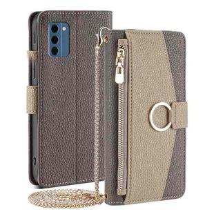 For Nokia C300 4G Crossbody Litchi Texture Leather Phone Case(Grey)